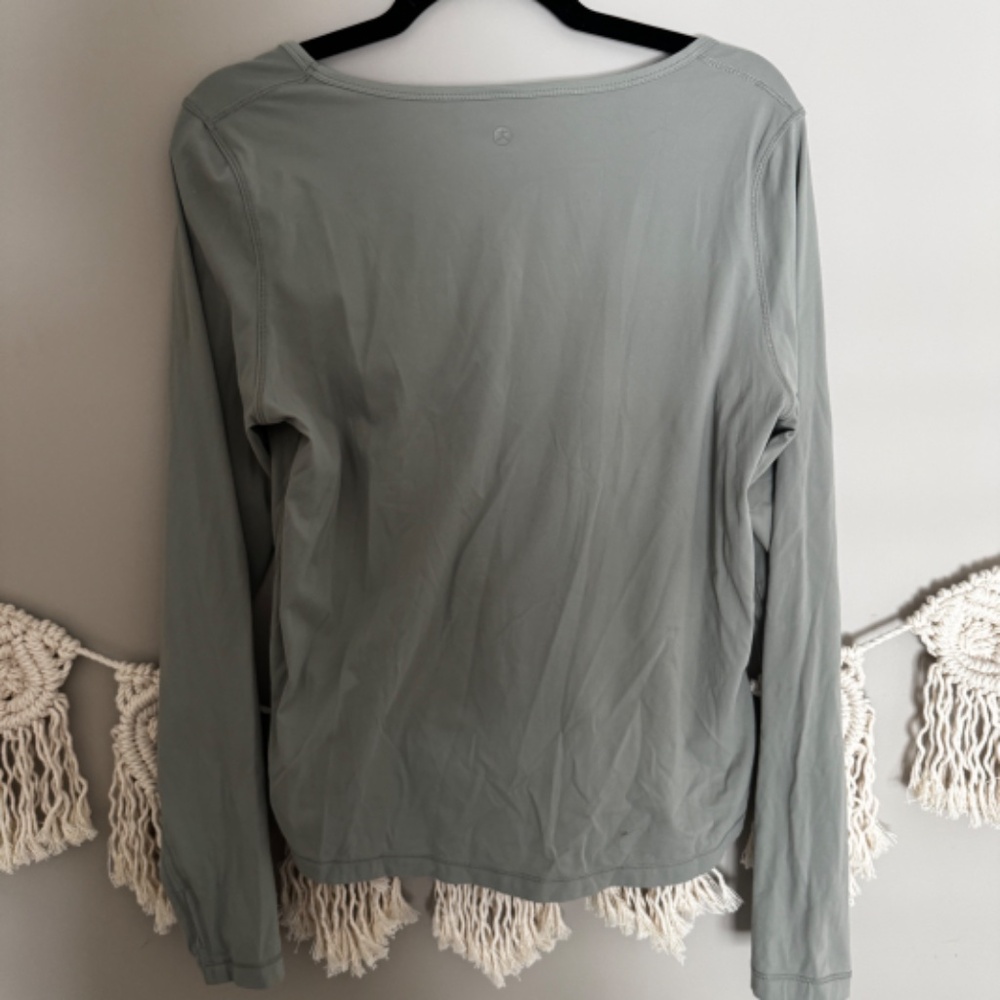 Danskin Sage Green Long Sleeve Workout Top - Picture 4 of 4